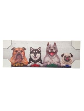 Dogs Playing Video Games Canvas‎ Wall Art- 8 x 23